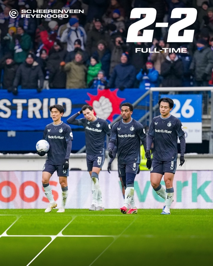 LOL直播-争冠几乎无望！范佩西率队近7轮丢11分，费耶诺德已被PSV甩开13分